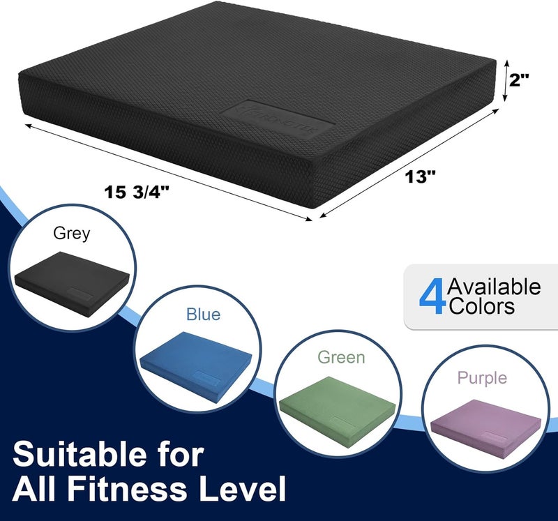 StrongTek Professional Foam Exercise Balance Pad - 15.8" x 13" x 2", High-Density TPE Foam Knee Pad, Non-Slip & Water-Resistant, for Balance Training, Physical Therapy, Yoga, and More - Image 2